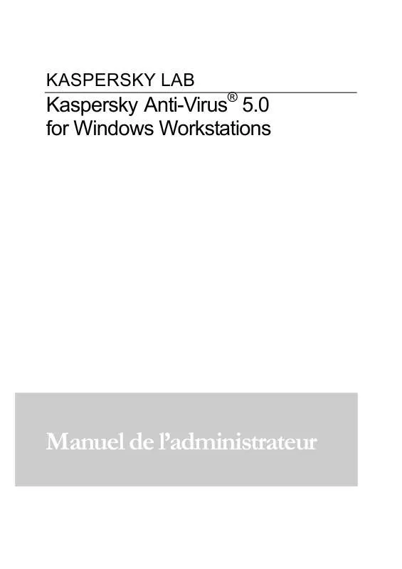 Mode d'emploi KASPERSKY LAB ANTI-VIRUS 5.0