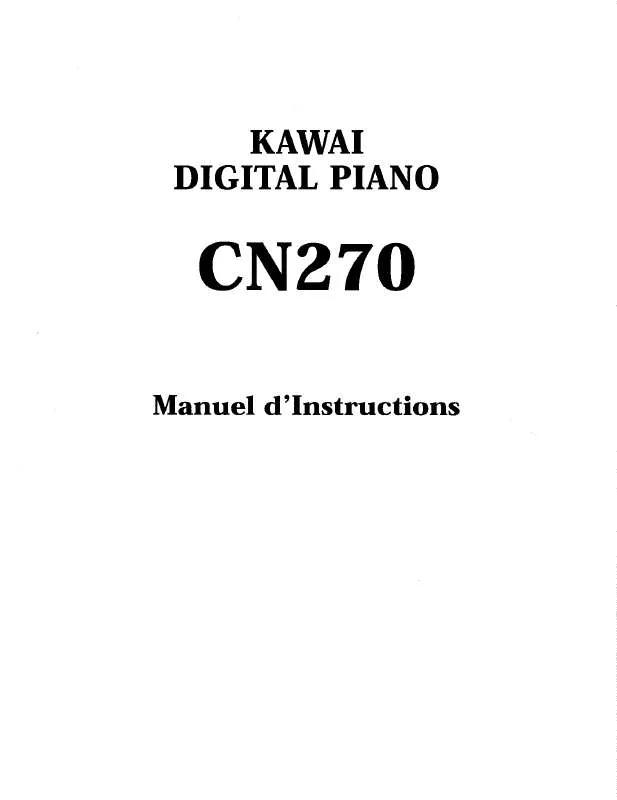 Mode d'emploi KAWAI CN270