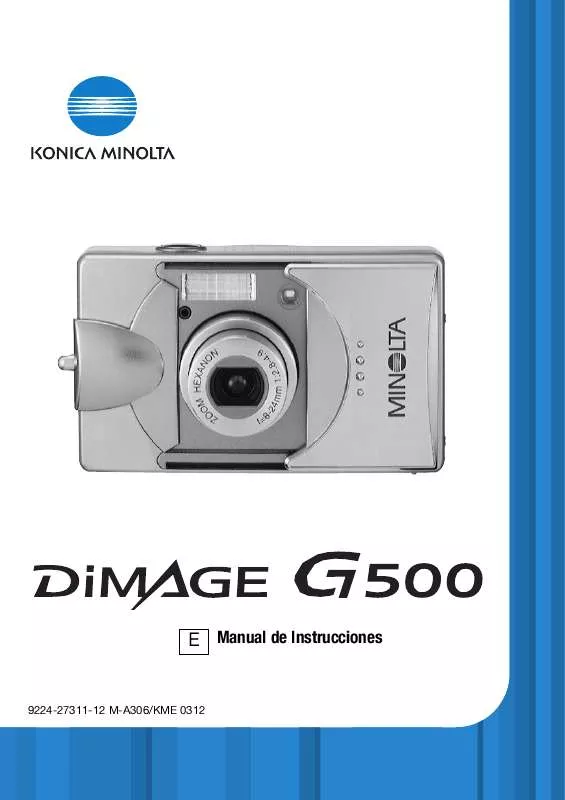 Mode d'emploi KONICA MINOLTA DIMAGE G500