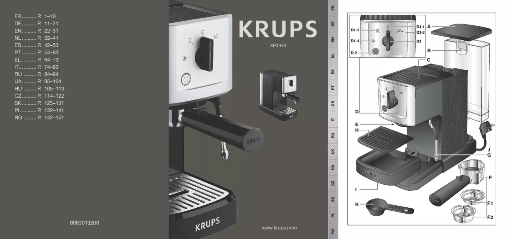 Mode d'emploi KRUPS XP344010