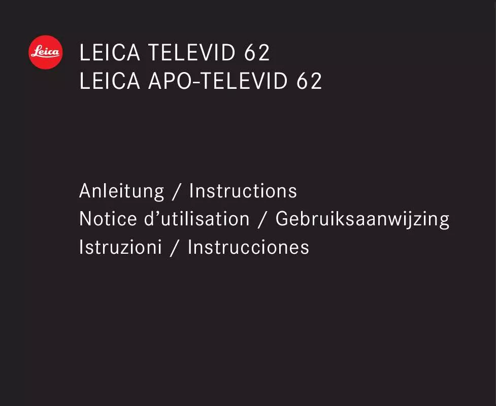 Mode d'emploi LEICA APO-TELEVID 62