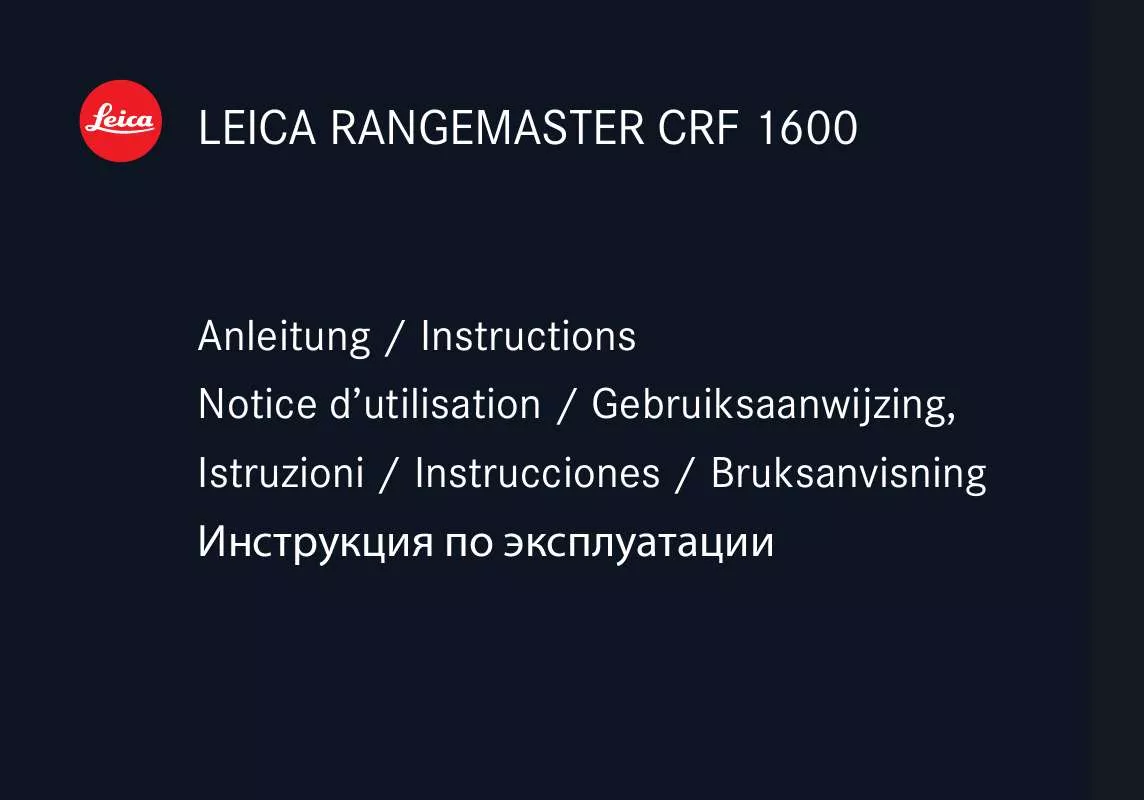 Mode d'emploi LEICA CRF 1600