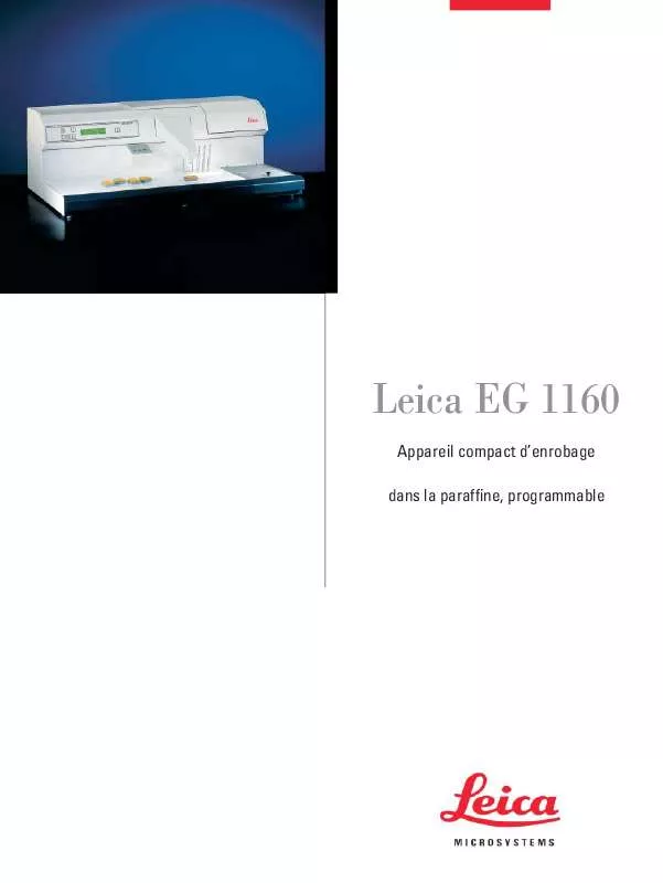 Mode d'emploi LEICA EG 1160