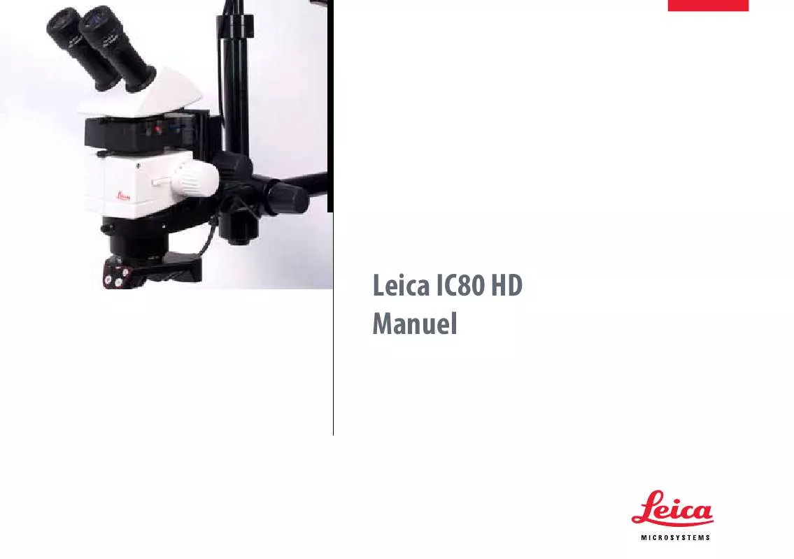 Mode d'emploi LEICA IC80 HD
