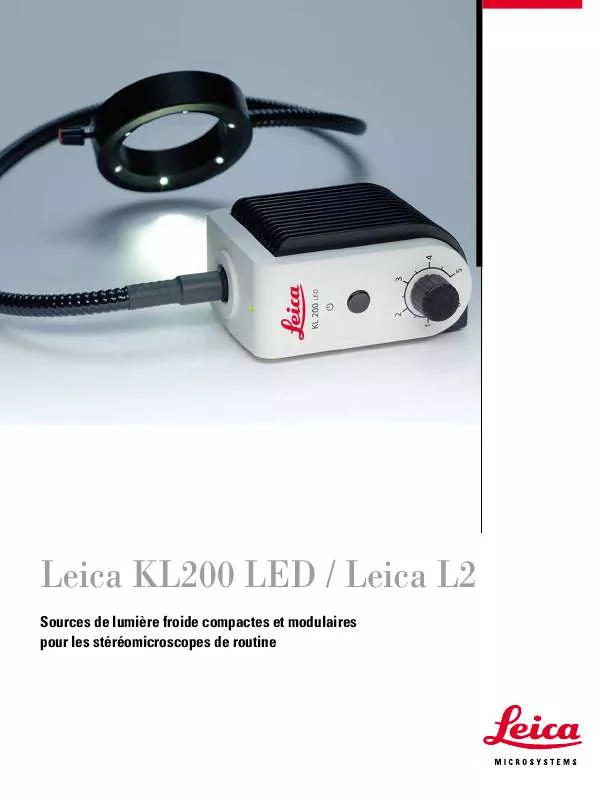 Mode d'emploi LEICA KL200 LED