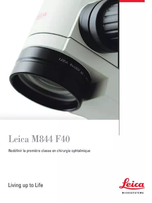 Mode d'emploi LEICA M844 F40
