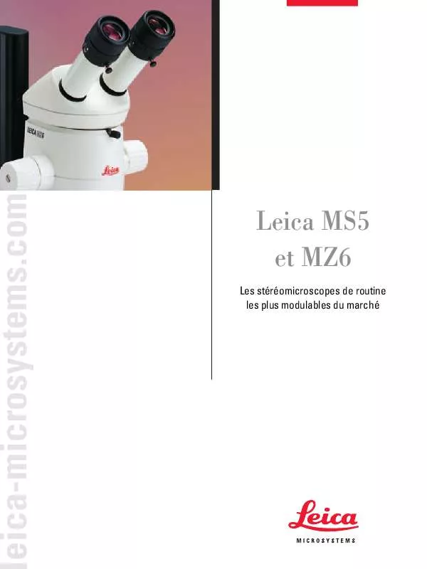 Mode d'emploi LEICA MZ6