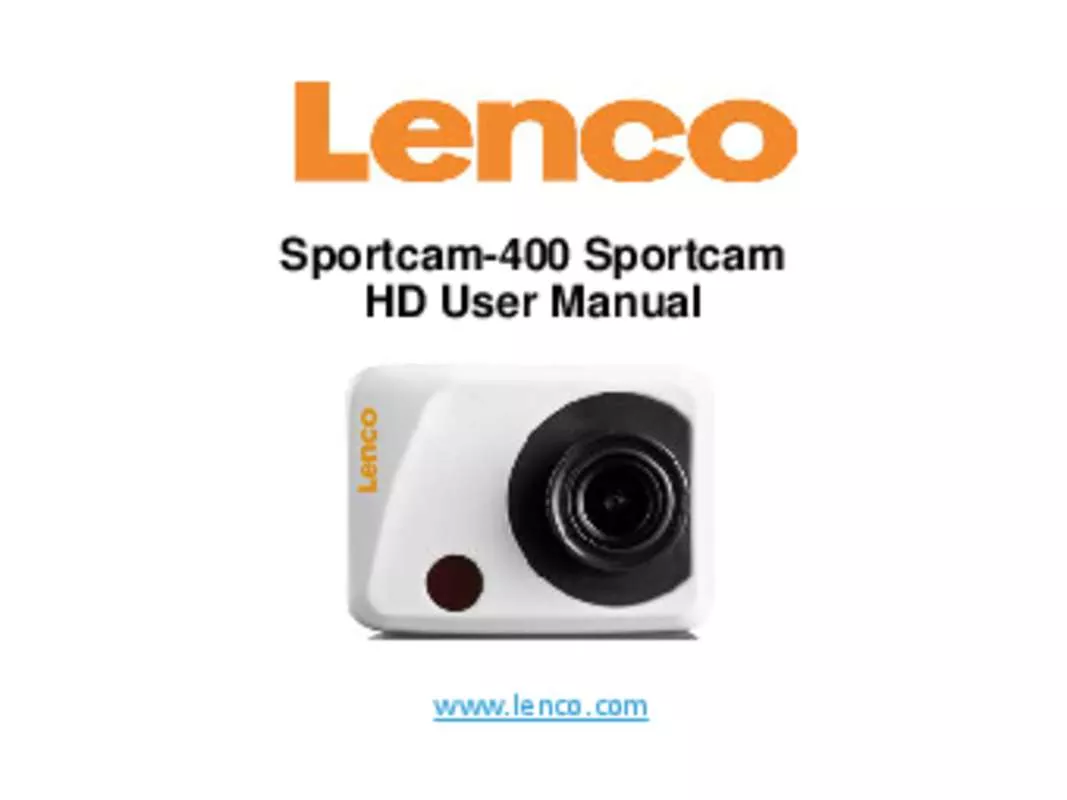 Mode d'emploi LENCO CAM 400