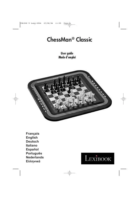 Mode d'emploi LEXIBOOK CHESSMAN CLASSIC