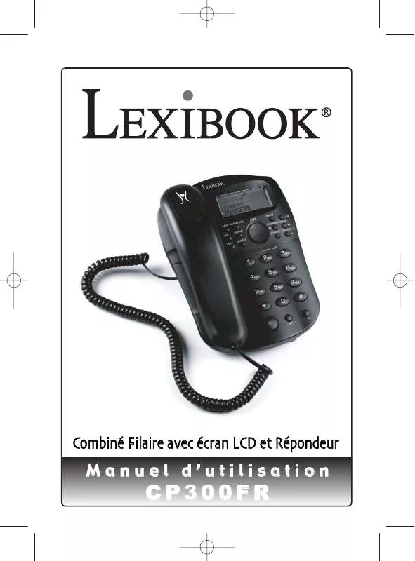 Mode d'emploi LEXIBOOK COMBINE FILAIRE AVEC ECRAN LCD ET REPONDEUR