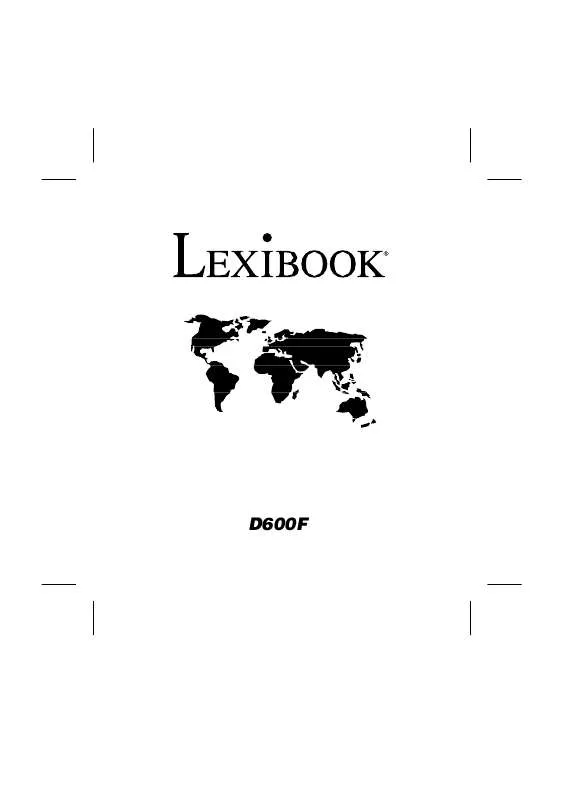 Mode d'emploi LEXIBOOK DICTIONNAIRE DU FRANCAIS D600F