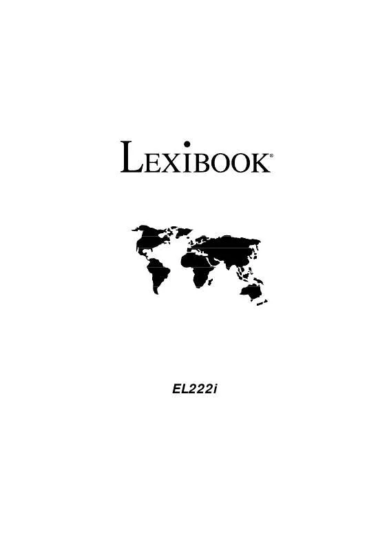 Mode d'emploi LEXIBOOK EL222I