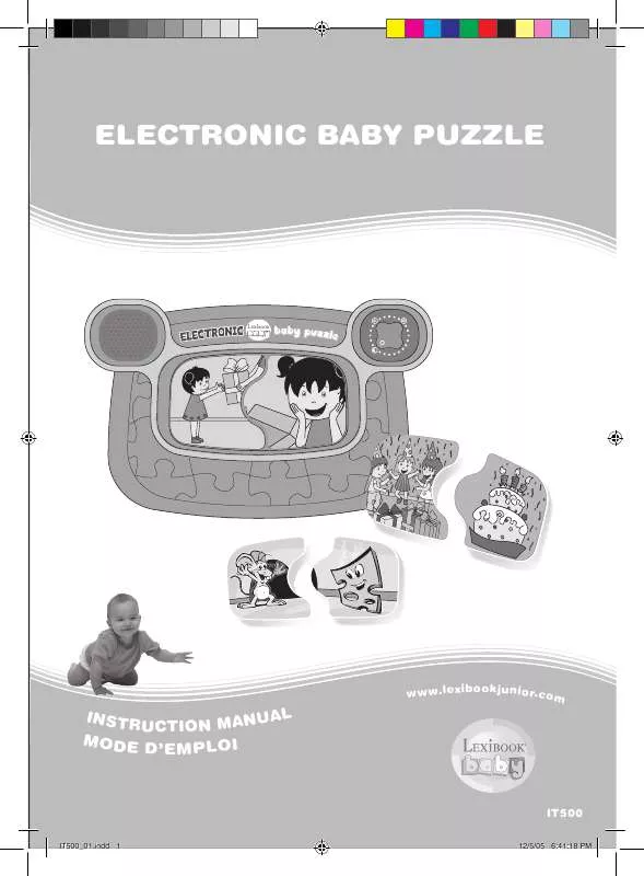 Mode d'emploi LEXIBOOK ELECTRONIC BABY PUZZLE