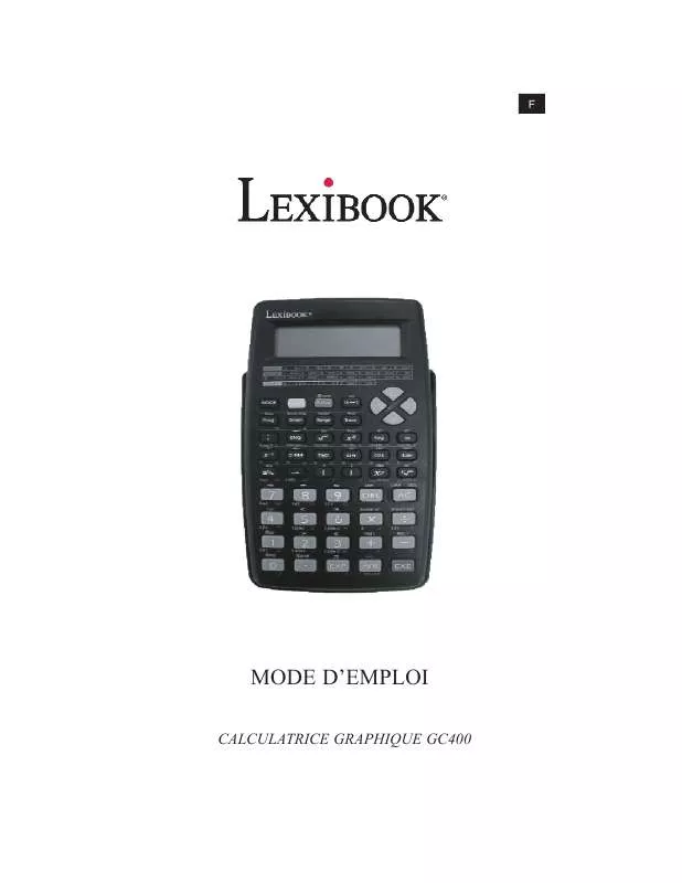 Mode d'emploi LEXIBOOK GC400