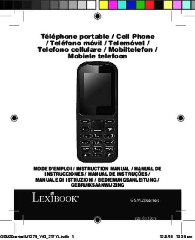 Mode d'emploi LEXIBOOK GSM20DES