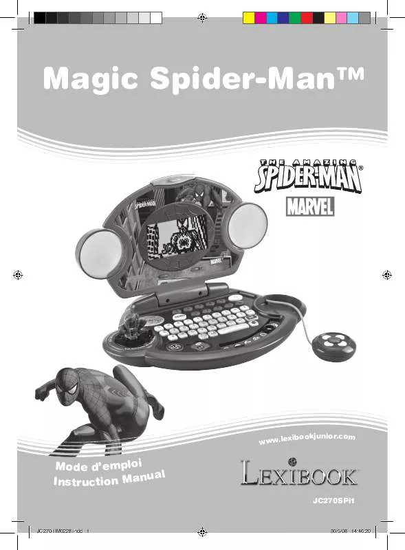 Mode d'emploi LEXIBOOK MAGIC SPIDER-MAN