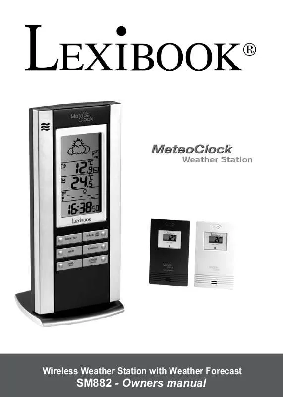 Mode d'emploi LEXIBOOK METEOCLOCK SM882