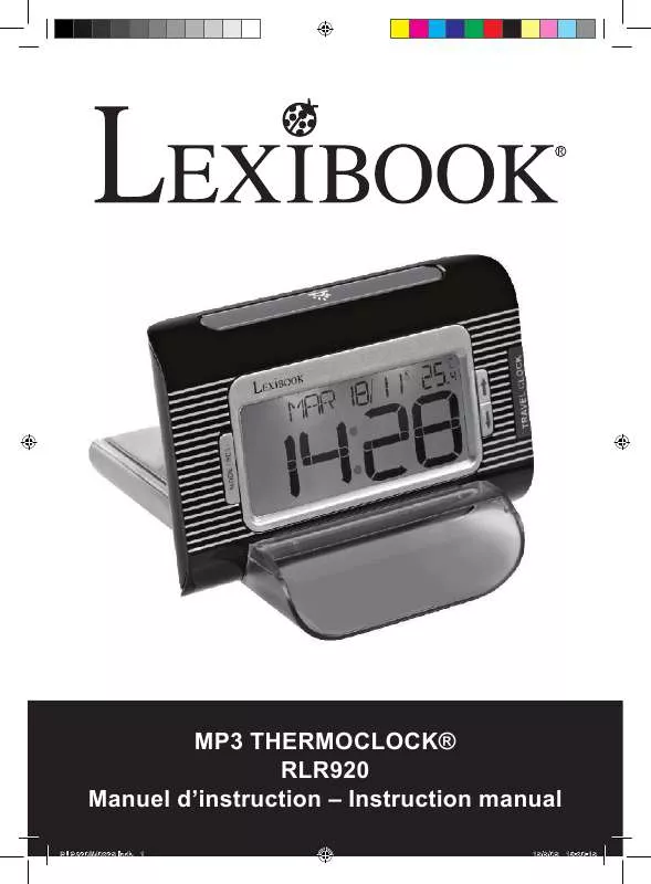 Mode d'emploi LEXIBOOK MP3 THERMOCLOCK