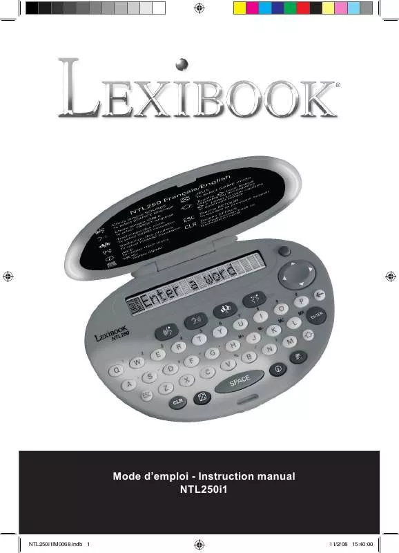 Mode d'emploi LEXIBOOK NTL250