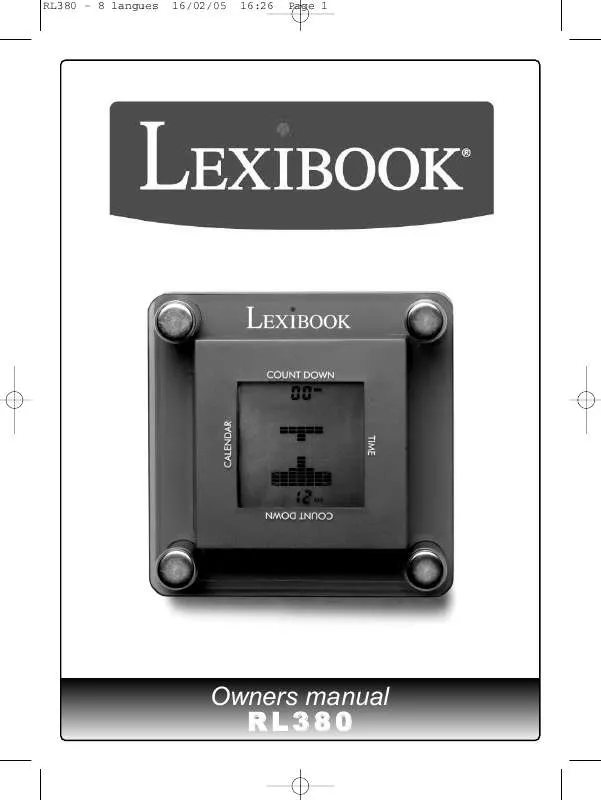 Mode d'emploi LEXIBOOK RL380
