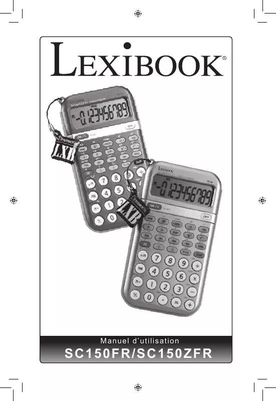 Mode d'emploi LEXIBOOK SC150Z