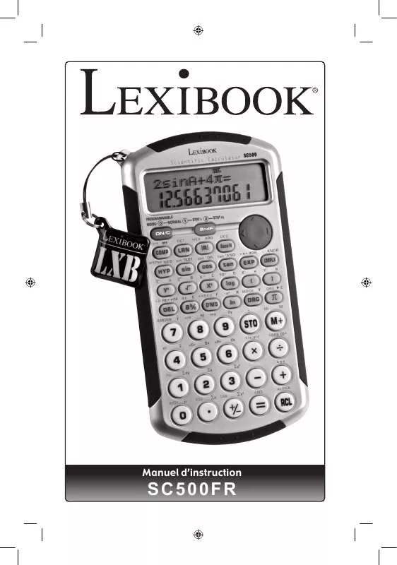 Mode d'emploi LEXIBOOK SC500FR