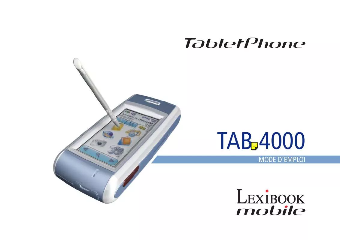 Mode d'emploi LEXIBOOK TAB4000