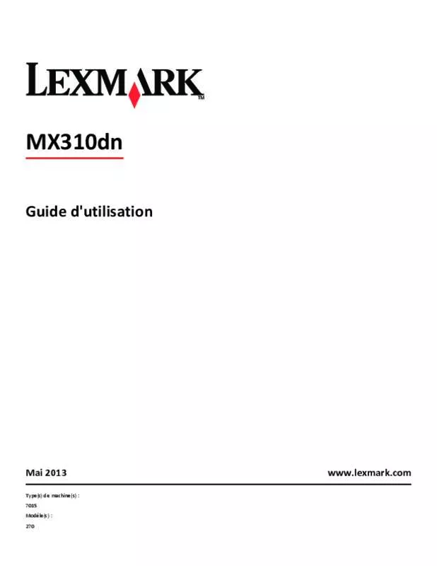 Mode d'emploi LEXMARK MX410DE