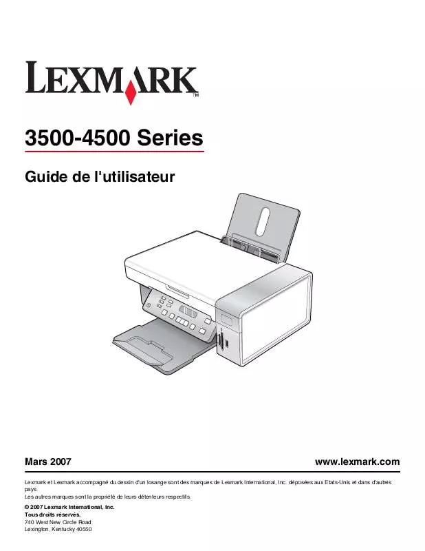 Mode d'emploi LEXMARK X4580