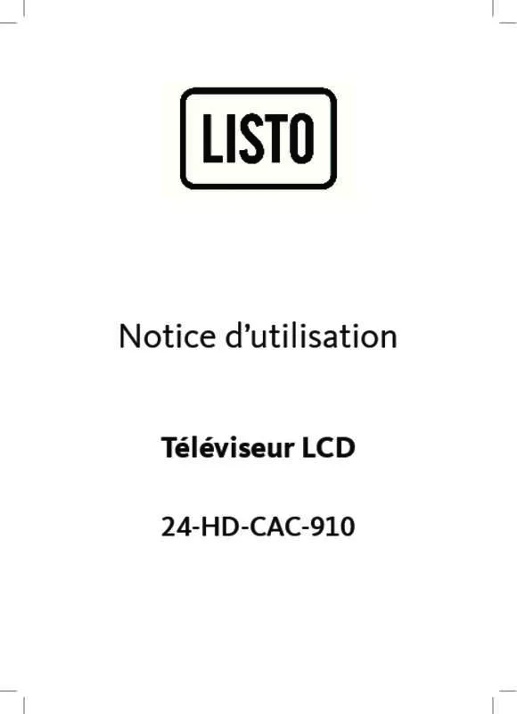 Mode d'emploi LISTO 24 HD-CAC842