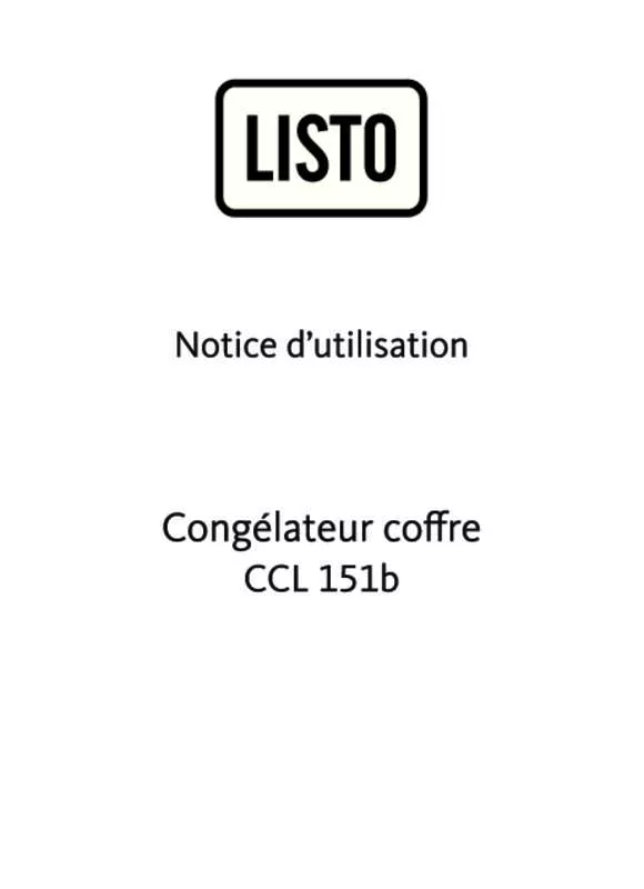 Mode d'emploi LISTO CCL 251B