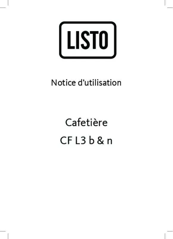 Mode d'emploi LISTO CF L3B
