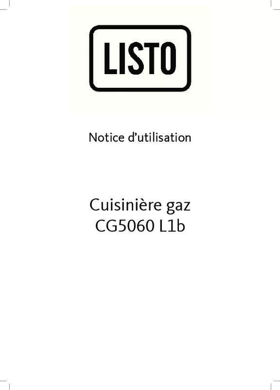 Mode d'emploi LISTO CG5060 L1B