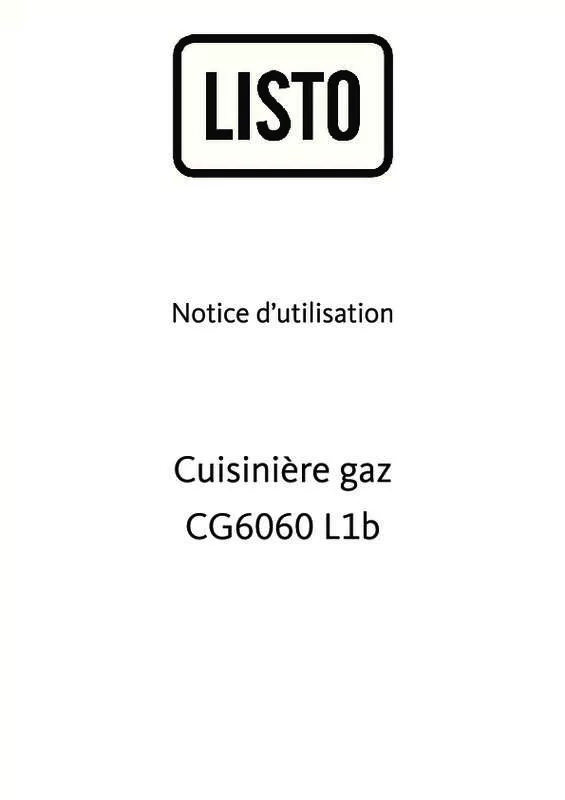 Mode d'emploi LISTO CG6060 L1B