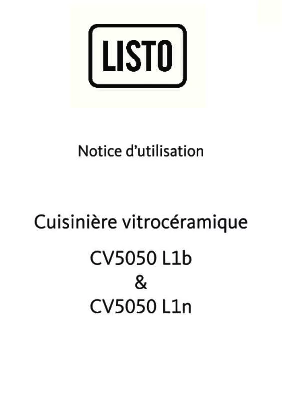 Mode d'emploi LISTO CV5050 L2N