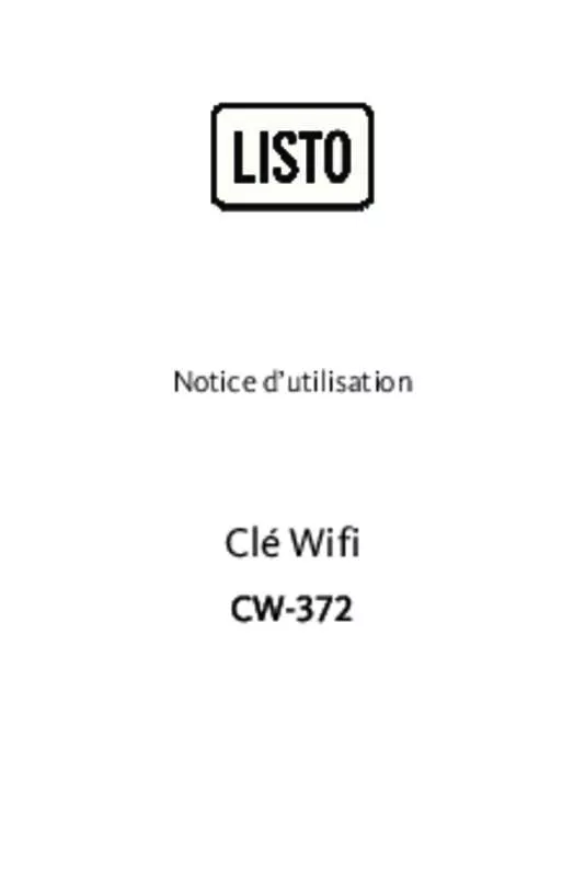 Mode d'emploi LISTO CW-372