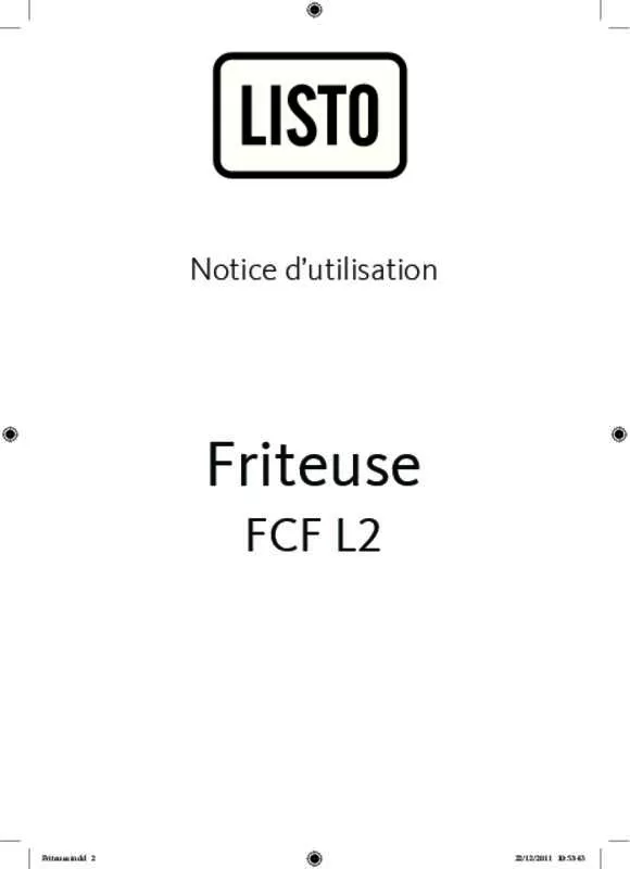 Mode d'emploi LISTO FCF L2