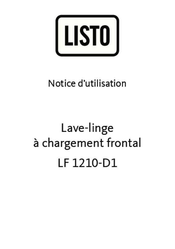 Mode d'emploi LISTO LF 1210D1