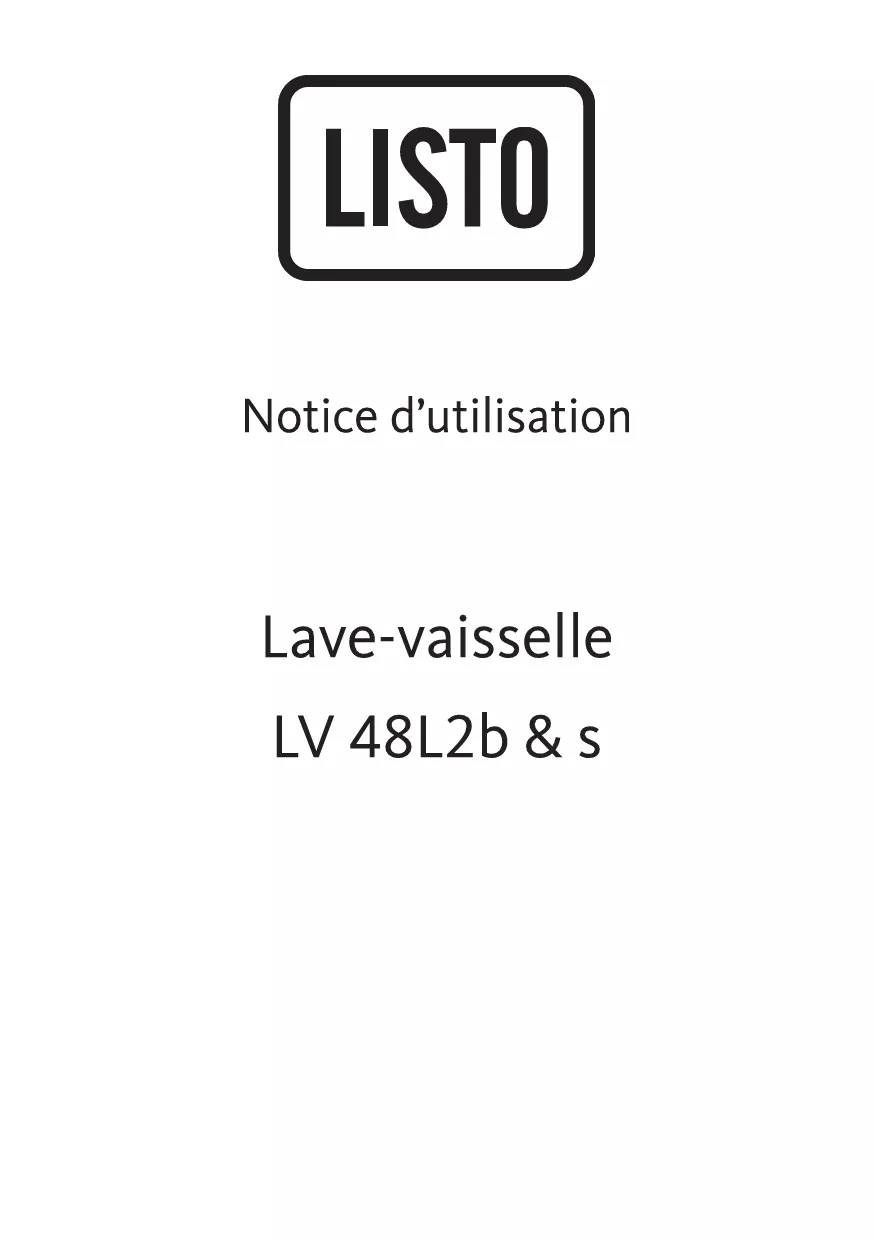 Mode d'emploi LISTO LV48 L2B