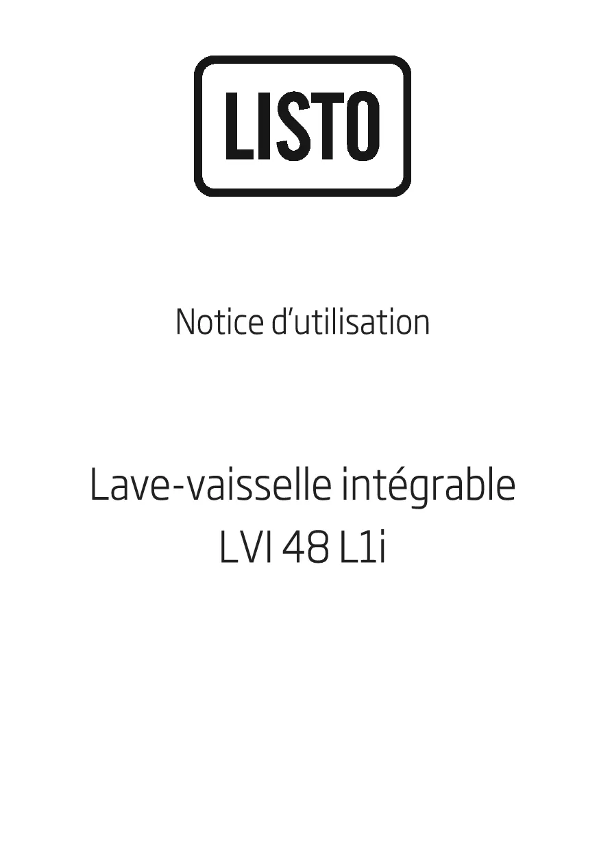 Mode d'emploi LISTO LVI48 L3F