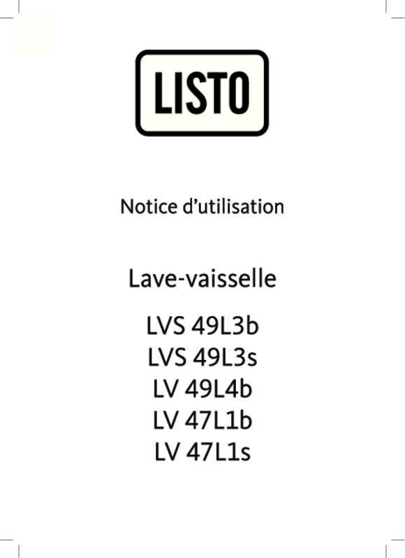 Mode d'emploi LISTO LVS49-L4B