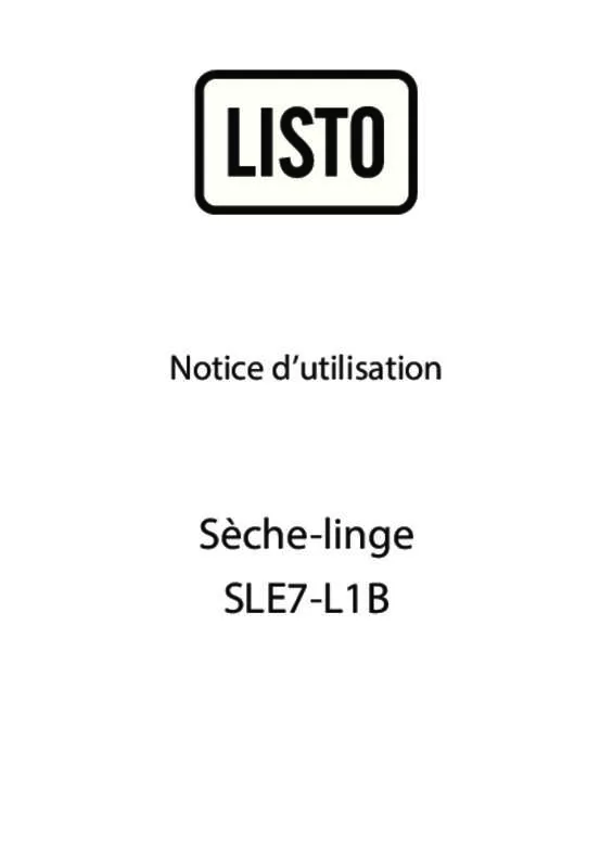 Mode d'emploi LISTO SLE7-L1B