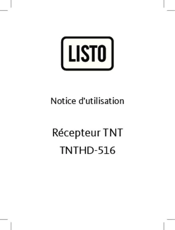 Mode d'emploi LISTO TNTHD-516