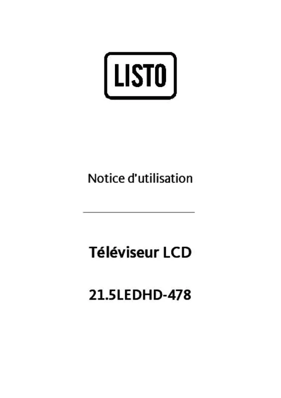 Mode d'emploi LISTO TV TV21.5LEDHD-478