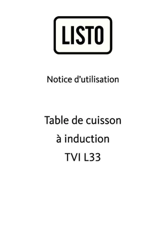 Mode d'emploi LISTO TVI L33