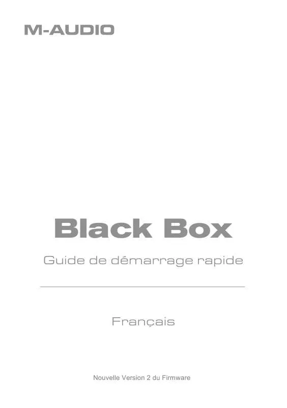 Mode d'emploi M-AUDIO BLACK BOX