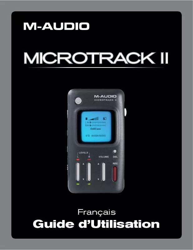 Mode d'emploi M-AUDIO MICROTRACK II