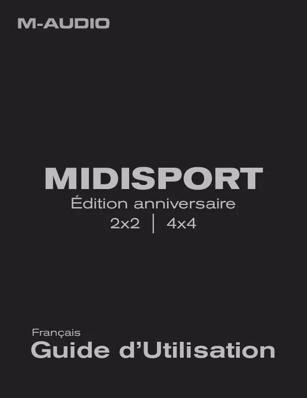 Mode d'emploi M-AUDIO MIDISPORT ANNIVERSAY EDITION 4X4