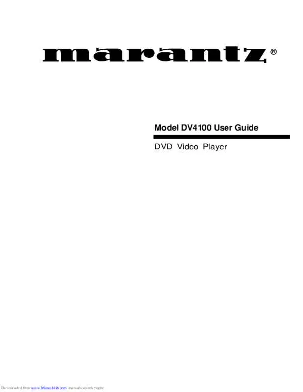 Mode d'emploi MARANTZ DV-4100