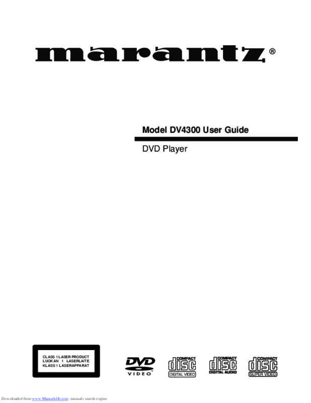 Mode d'emploi MARANTZ DV 4300